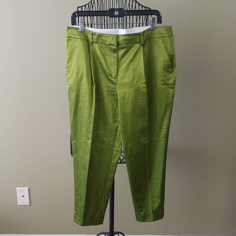 Jones New York Green Satin Pants